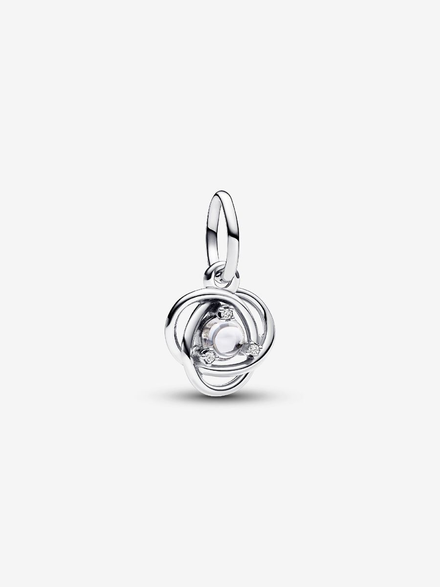 PANDORA™ Clear April Birthstone Eternity Circle Dangle Charm