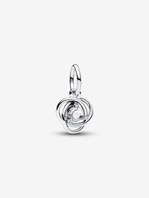 PANDORA™ Clear April Birthstone Eternity Circle Dangle Charm