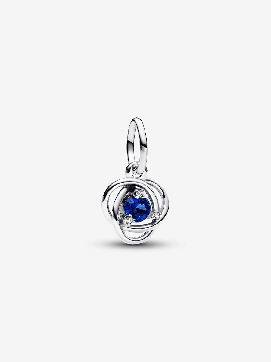 PANDORA™ Dark Blue September Birthstone Eternity Circle Dangle Charm