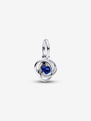 PANDORA™ Dark Blue September Birthstone Eternity Circle Dangle Charm