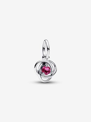 PANDORA™ Pink October Birthstone Eternity Circle Dangle Charm
