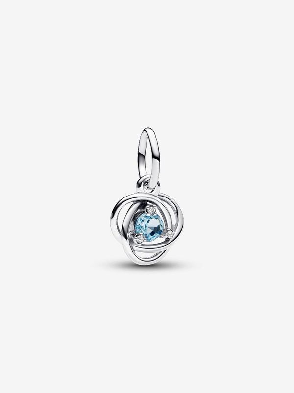 PANDORA™ Sea Aqua March Birthstone Eternity Circle Dangle Charm
