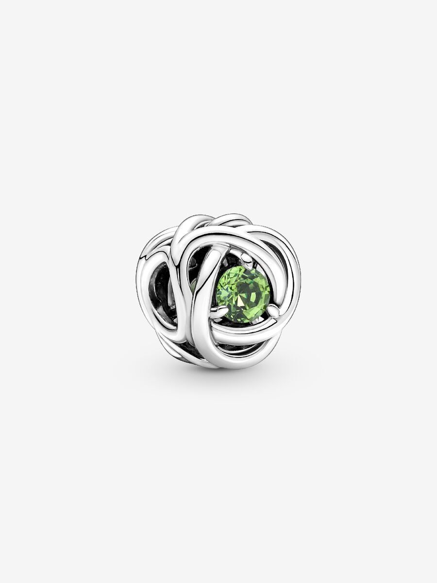 PANDORA™ August Spring Green Birthstone Eternity Circle Charm