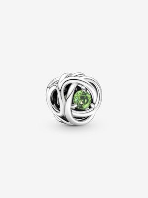 PANDORA™ August Spring Green Birthstone Eternity Circle Charm