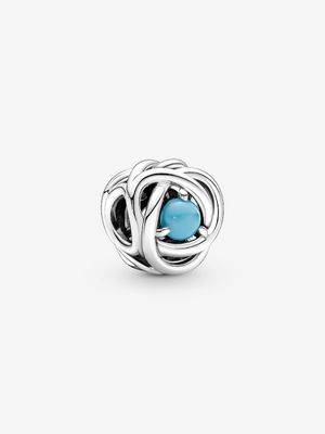 PANDORA™ December Turquoise Blue Birthstone Eternity Circle Charm