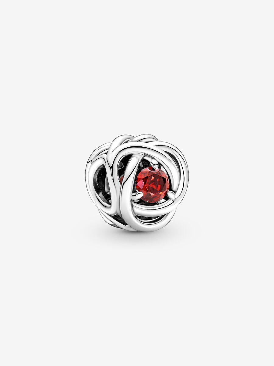 PANDORA™ July True Red Birthstone Eternity Circle Charm