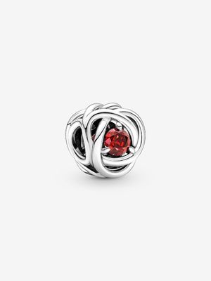 PANDORA™ July True Red Birthstone Eternity Circle Charm
