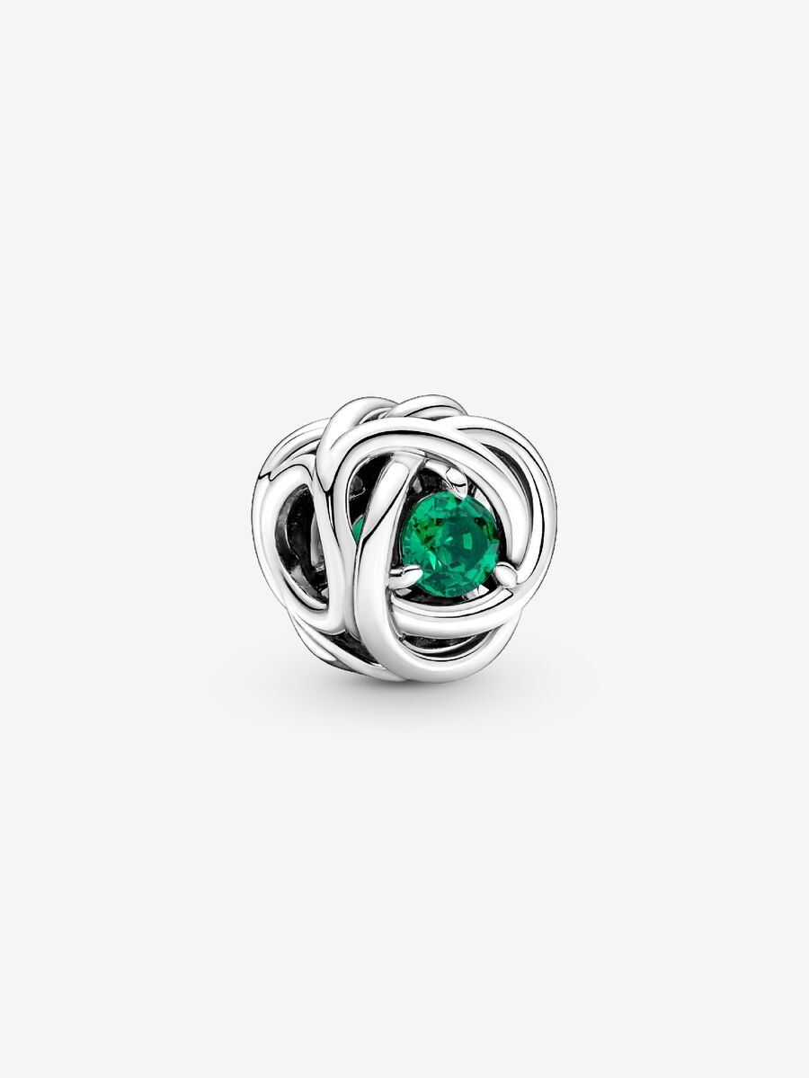 PANDORA™ May Royal Green Birthstone Eternity Circle Charm