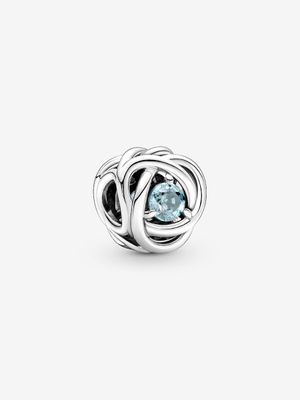 PANDORA™ March Sea Aqua Blue Birthstone Eternity Circle Charm