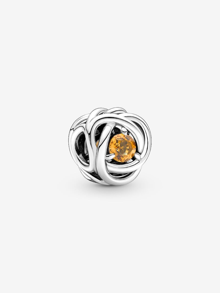 PANDORA™ November Honey Birthstone Eternity Circle Charm