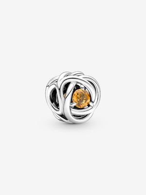 PANDORA™ November Honey Birthstone Eternity Circle Charm