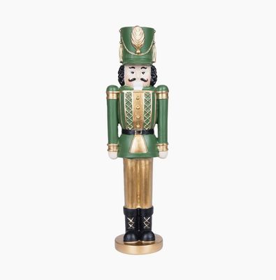 Green + Gold Nutcracker Figurine
