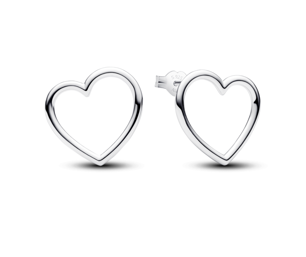 PANDORA™ Front Facing Silver Heart Stud Earrings
