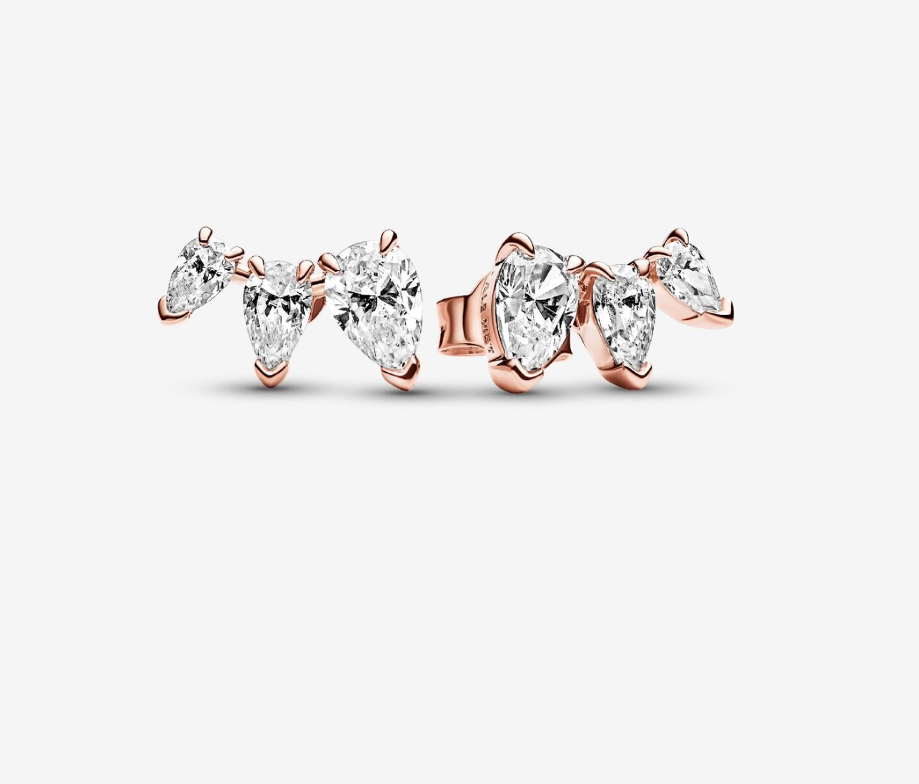 PANDORA™ Sparkling Pear 14K Rose Gold Plated Stud Earrings