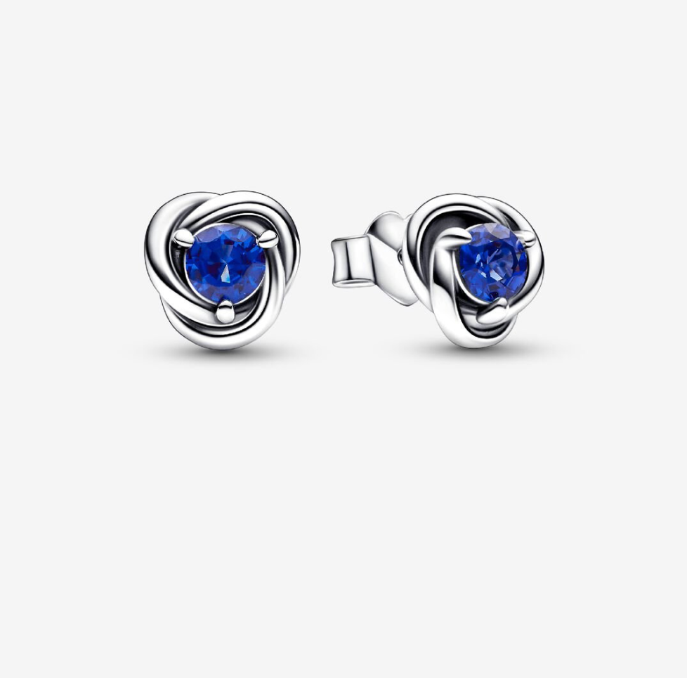 PANDORA™ September Birthstone Eternity Circle Stud Earrings Sterling Silver