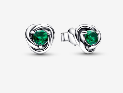 PANDORA™ May Birthstone Eternity Circle Stud Earrings Sterling Silver