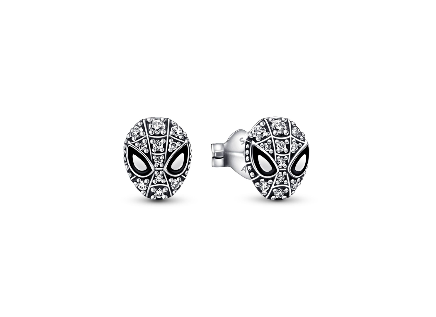 PANDORA™ Marvel Spider-Man Mask Pavé Stud Earrings