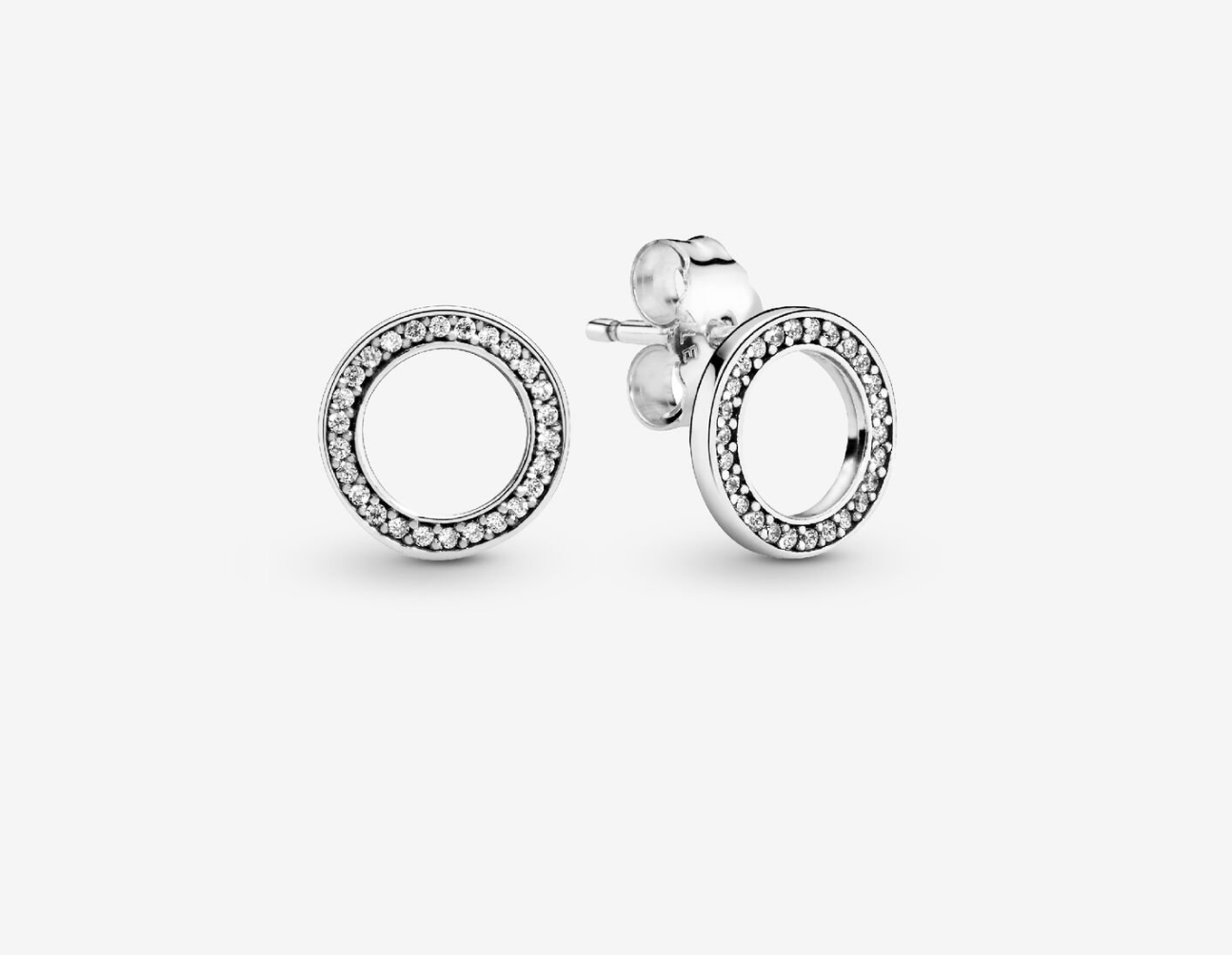 PANDORA™ Sparkling Circle Stud Earrings Sterling Silver
