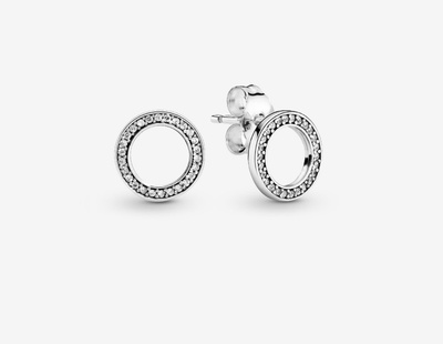 PANDORA™ Sparkling Circle Stud Earrings Sterling Silver