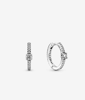 PANDORA™ Sparkling Hoop Earrings Sterling Silver