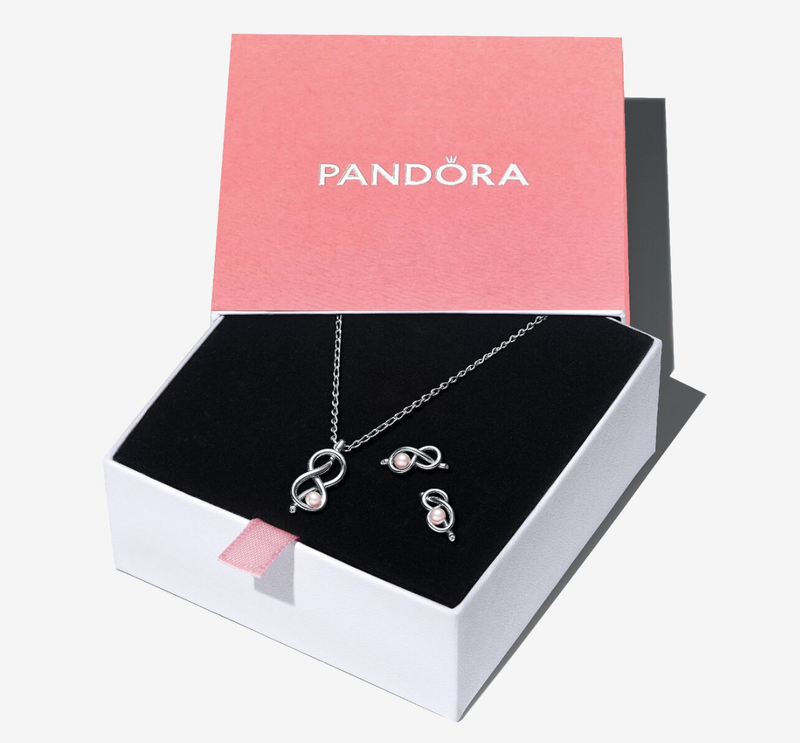 PANDORA™ Infinity Knot Sterling Silver Necklace and Earring Gift Set