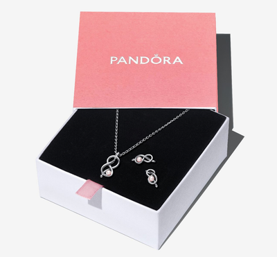 PANDORA™ Infinity Knot Sterling Silver Necklace and Earring Gift Set