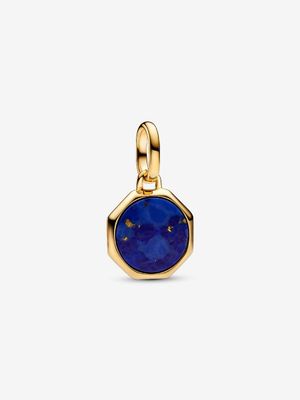 PANDORA™ Blue Engravable 14K Gold Plated Mini Medallion Charm