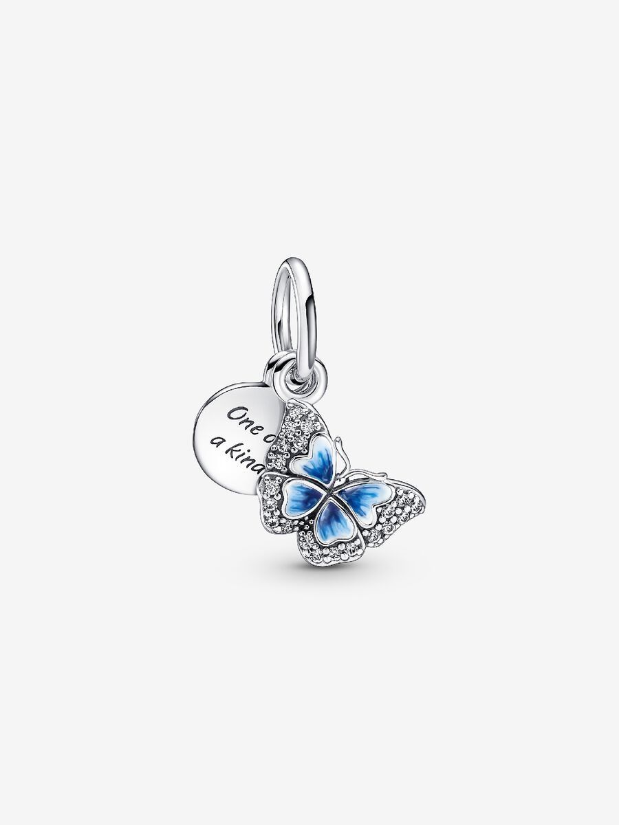 PANDORA™ Butterfly Sterling Silver Double Dangle Charm