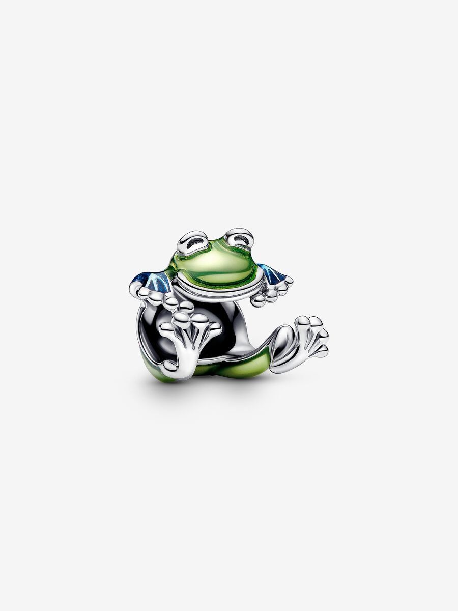 PANDORA™ Climbing Silver Frog Charm