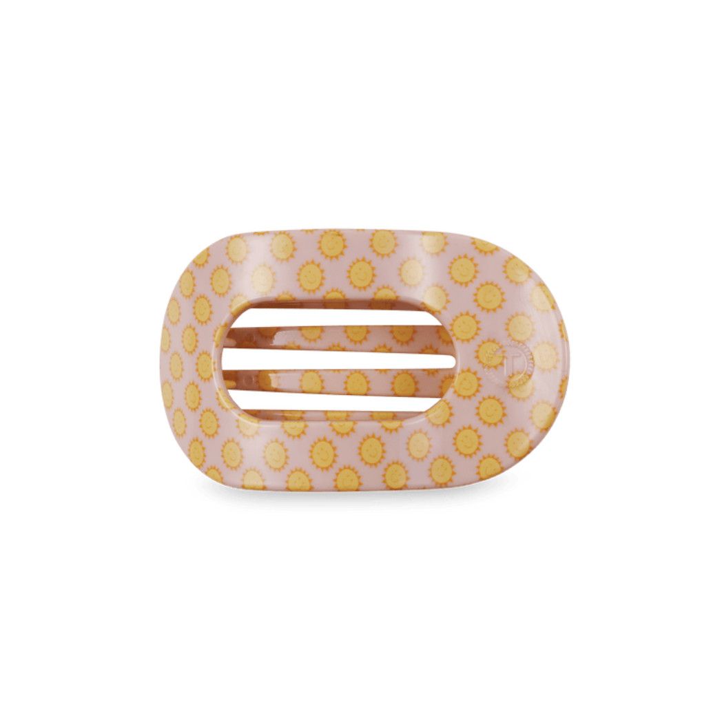 Teleties™ Flat Round  Hair Clip | Sunny Days Ahead, Size: Small