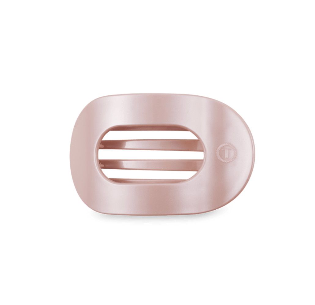 Teleties™ Flat Round Hair Clip | Pearly Pink, Size: Small