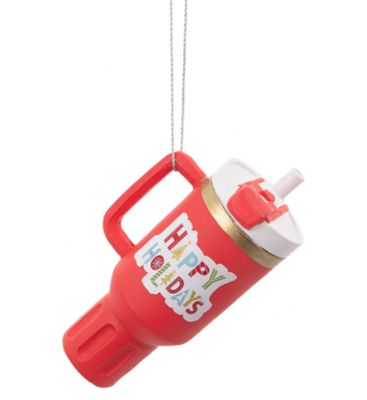 Red Happy Holidays Stanley Cup Ornament