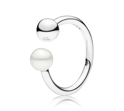 PANDORA™ Contemporary Freshwater Pearl Open Ring Sterling Silver