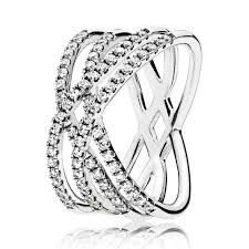 PANDORA™ Cosmic Lines CZ Ring Sterling Silver, Size: 48