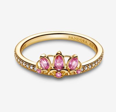 PANDORA™ Disney Princess Rapunzel Tiara 14K Gold Plated Ring