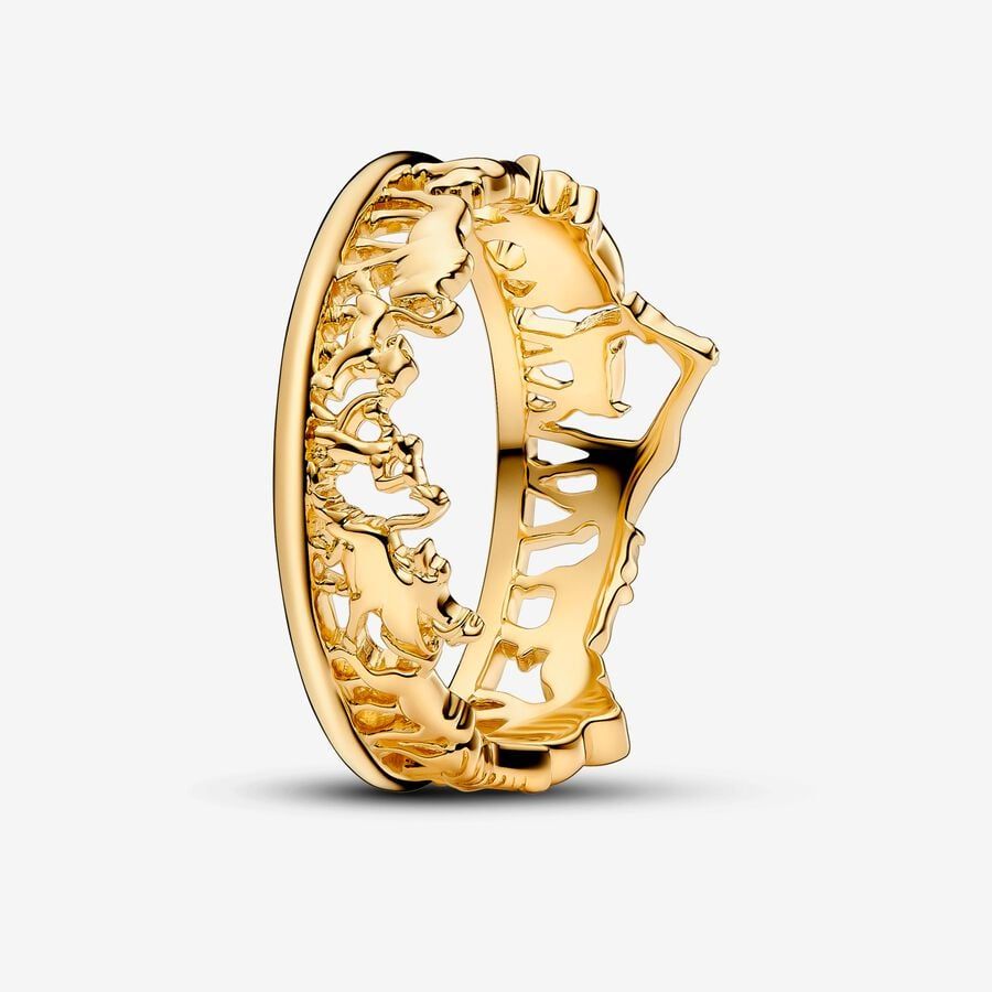 PANDORA™ Disney The Lion King 14K Gold Plated Ring, Size: 50