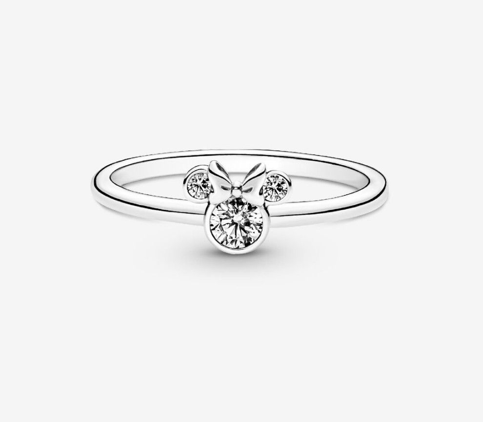 PANDORA™ Disney Minnie Mouse Sparkling Head Sterling Silver Ring