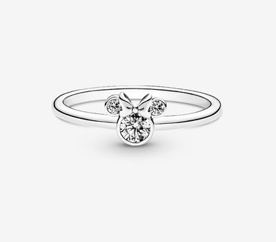 PANDORA™ Disney Minnie Mouse Sparkling Head Sterling Silver Ring