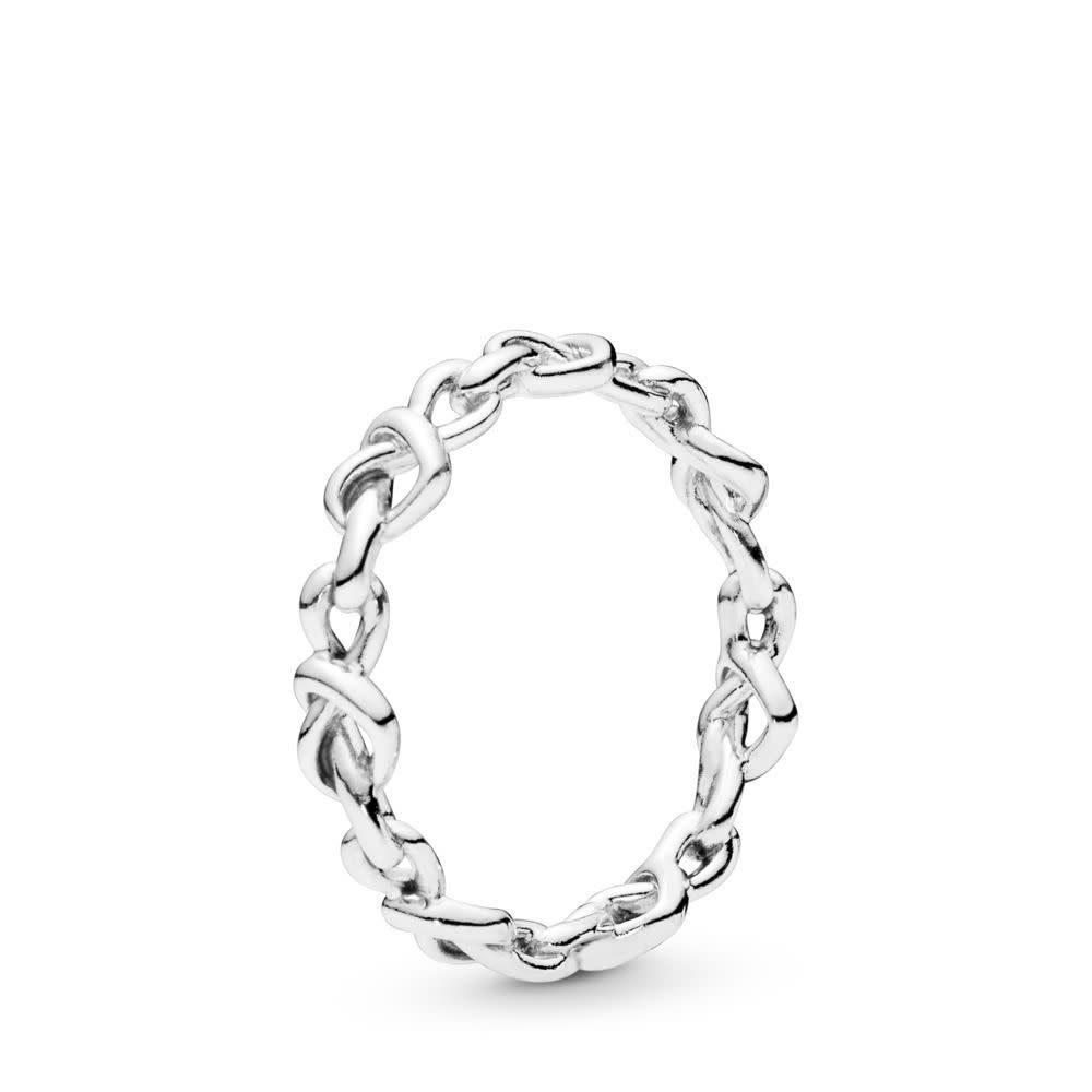 PANDORA™ Knotted Hearts Ring Sterling Silver, Size: 48