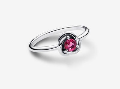 PANDORA™ October Pink Eternity Circle Ring Sterling Silver