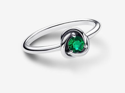 PANDORA™ May Birthstone Eternity Circle Ring Sterling Silver