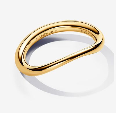 PANDORA™ Organically Shaped Band Ring 14k Gold Plating
