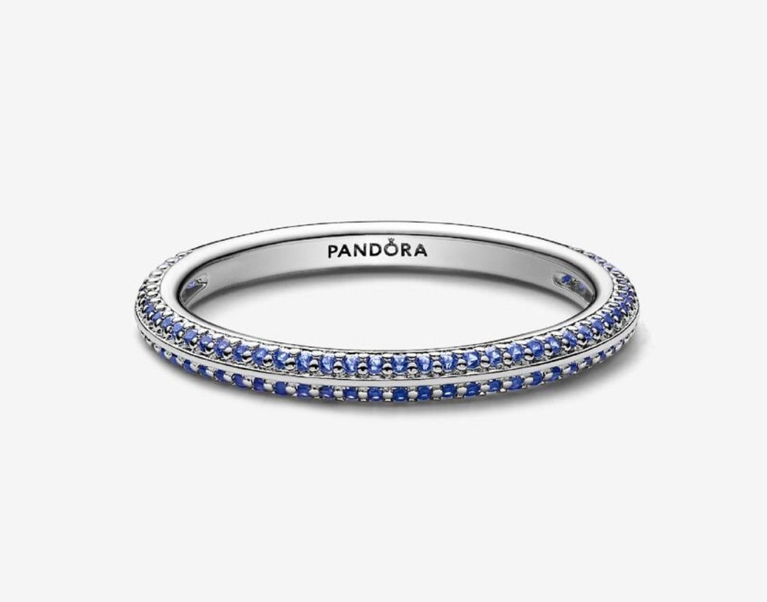 PANDORA™ ME Blue Pavé Ring Sterling Silver