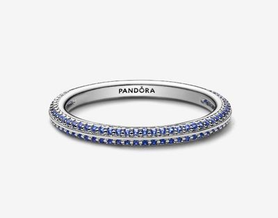 PANDORA™ ME Blue Pavé Ring Sterling Silver