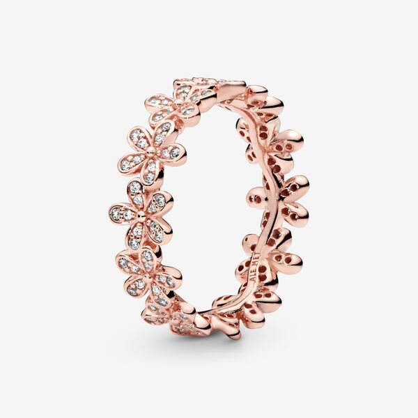 PANDORA™ Daisy Flower Ring 14k Rose Gold Plating, Size: 48
