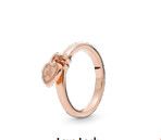 PANDORA™ Rose Gold Love Lock Ring with Padlock, Size: 50