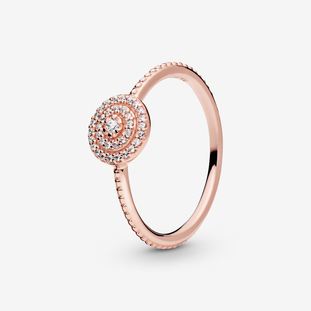 PANDORA™ Rose Gold Radiant Elegance Ring, Size: 48