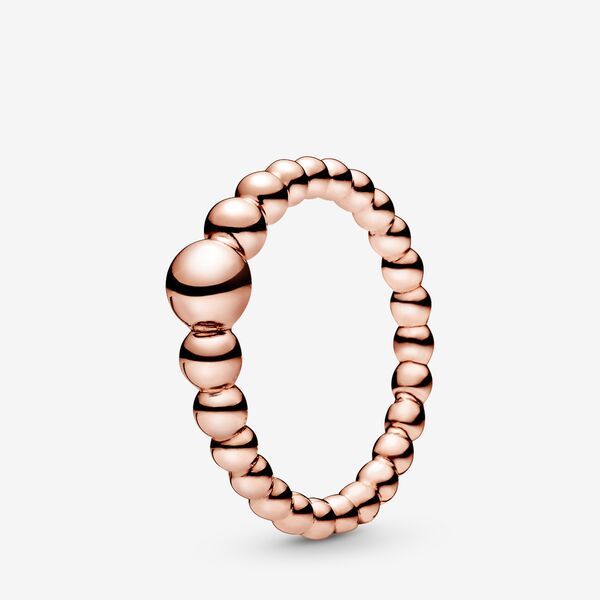 PANDORA™ Rose Gold String of Beads Ring, Size: 52