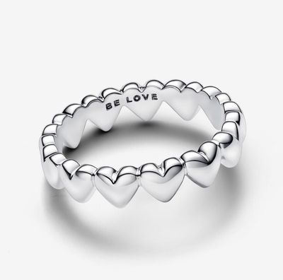 PANDORA™ Row of Hearts Ring Sterling Silver