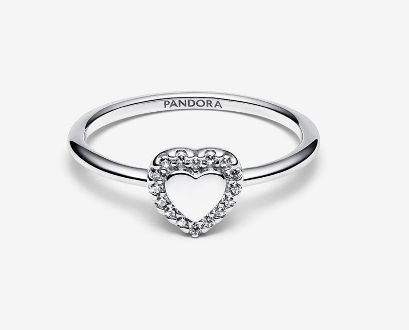 PANDORA™ Halo Heart Ring Sterling Silver